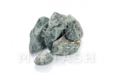 Природный натуральный камень для бань и саун «порфирит» зеленый (галтованный)