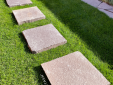 Пошаговая плита колотая "бордовая" (40/40/6) см